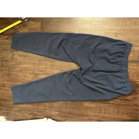 H&M Blue Elastic Drawstring Waist Harem Pants with Pockets, Sz Large - Picture 7 of 8